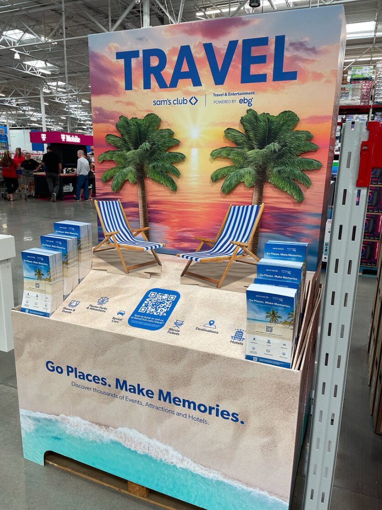 Sam’s Club Travel & Entertainment Pallet Display